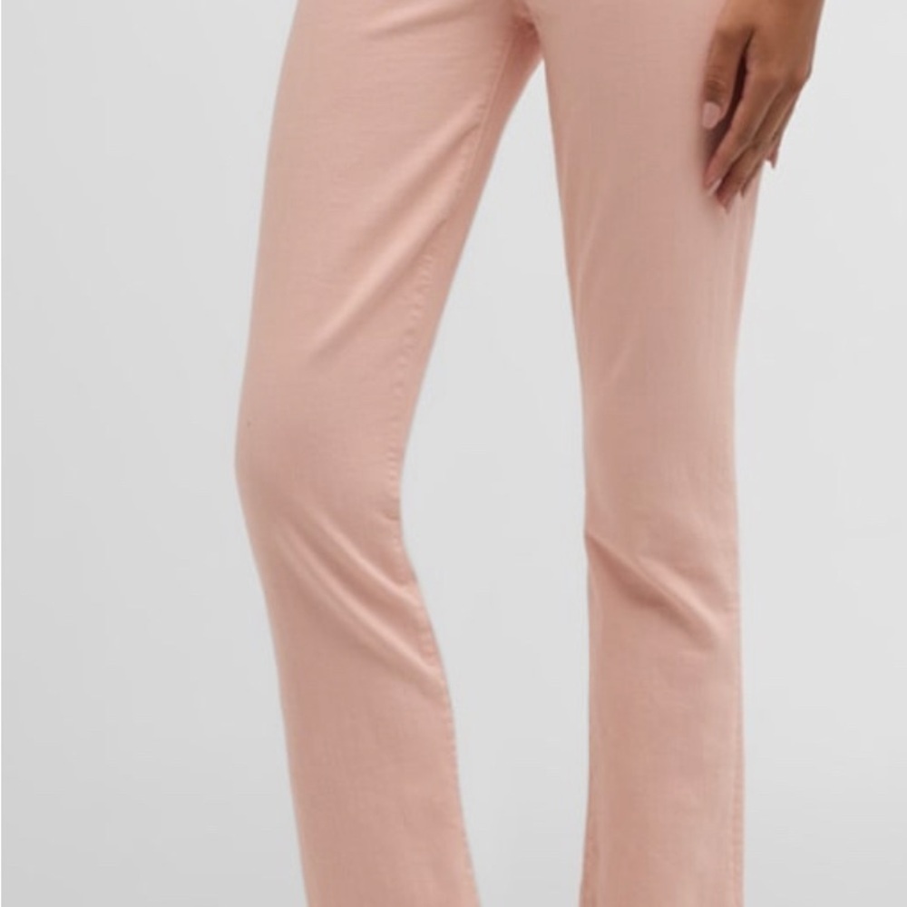 MOTHER The Insider Hover Stretch Mid Rise Crop Bootcut Jeans Peach Size 28 - Picture 5 of 6